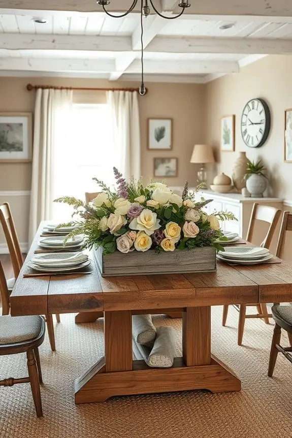 rustic floral table centerpiece