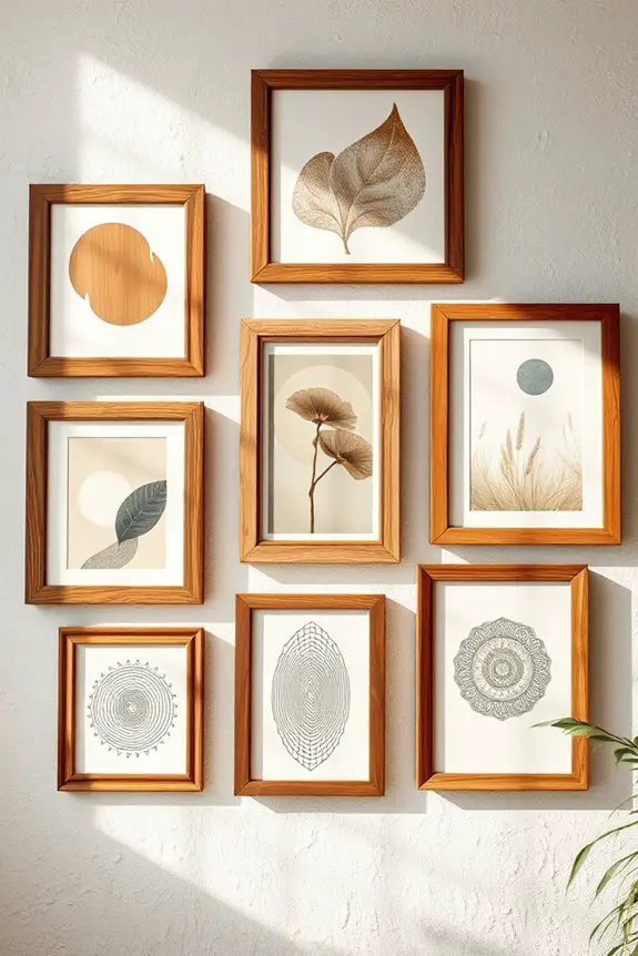 rustic frames enhance boho decor