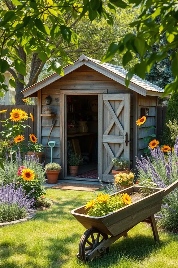 rustic garden storage solutions