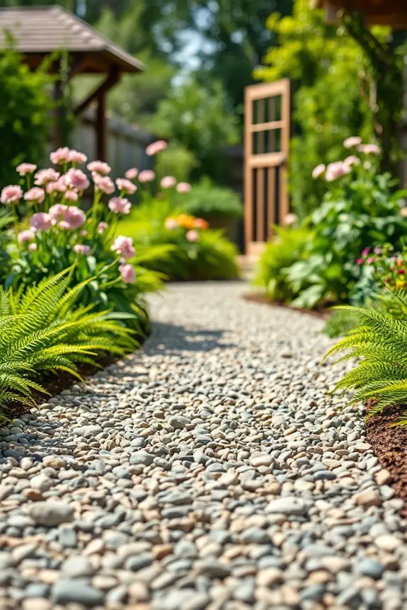 rustic gravel garden paths
