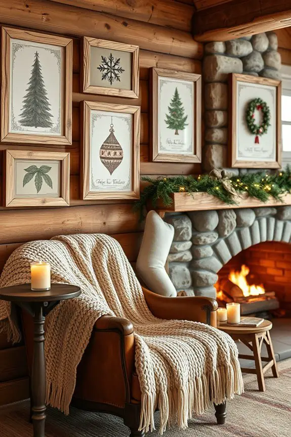 rustic holiday cabin art