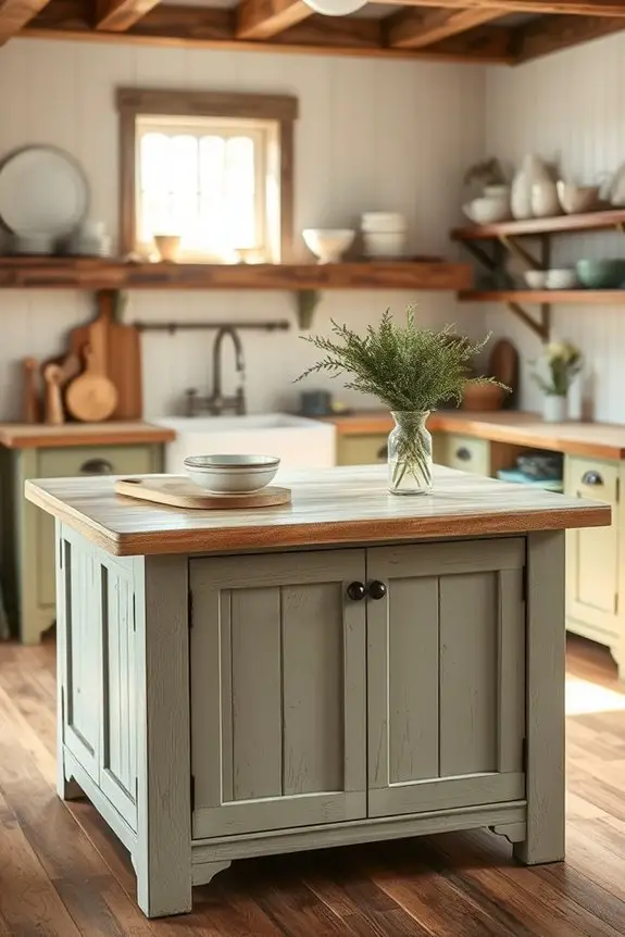 rustic kitchen island makeover