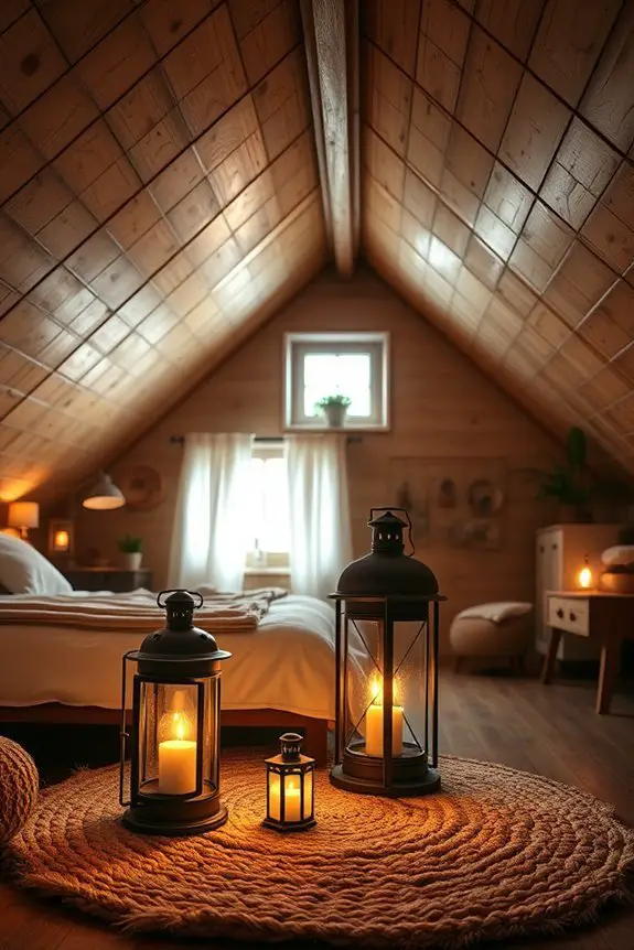rustic lanterns for ambiance
