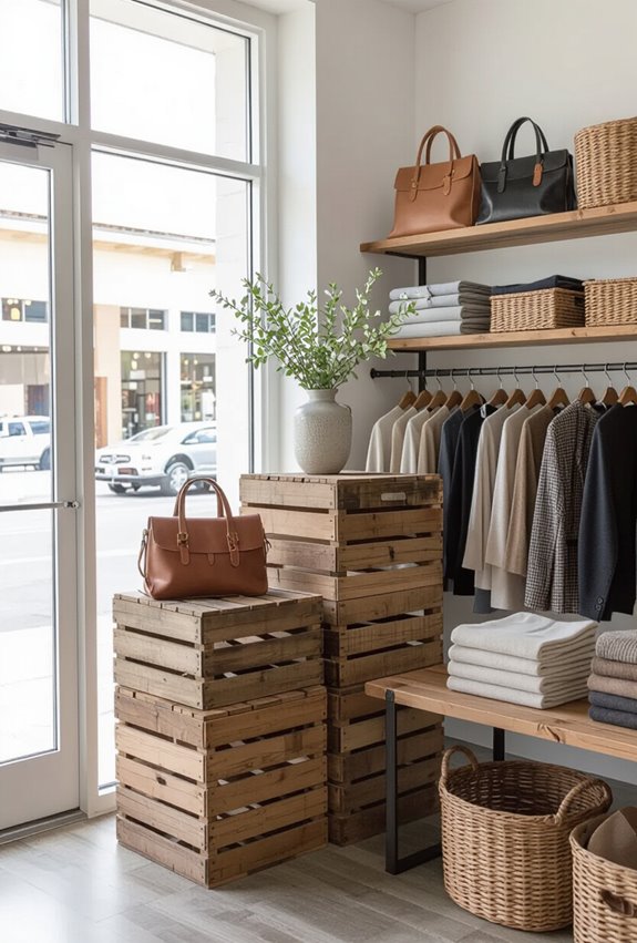rustic layered market display