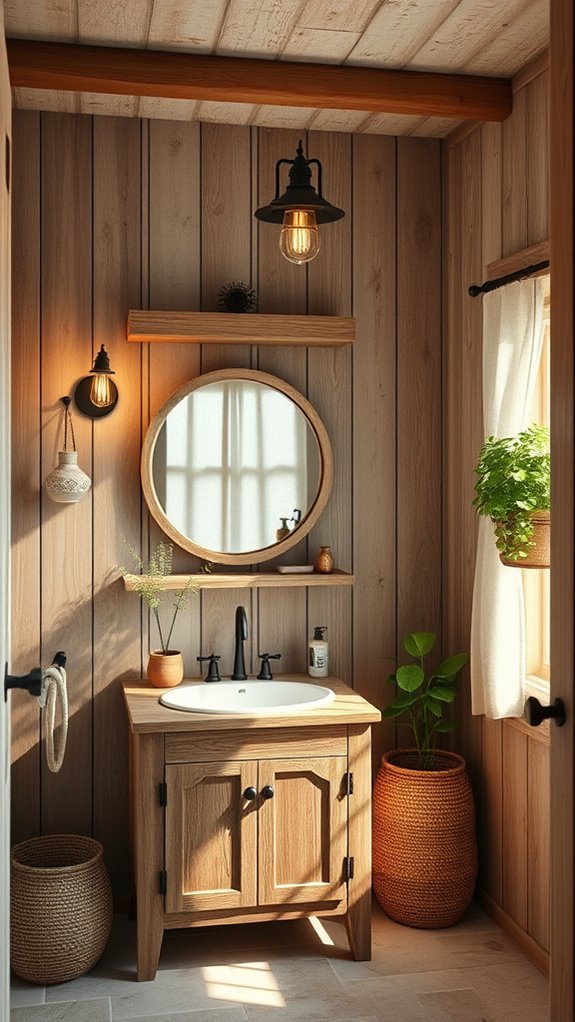 rustic lighting enhances ambiance