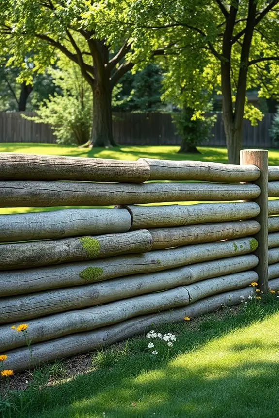 rustic log fence charm
