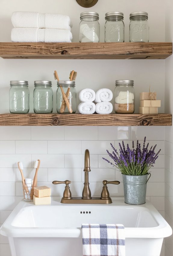 rustic mason jar organization