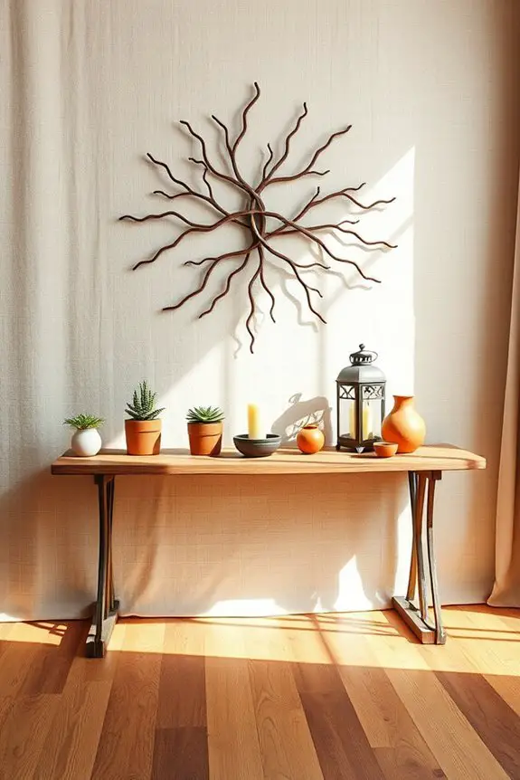 rustic metal decor accents