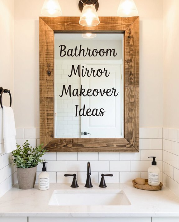 rustic mirror frame diy