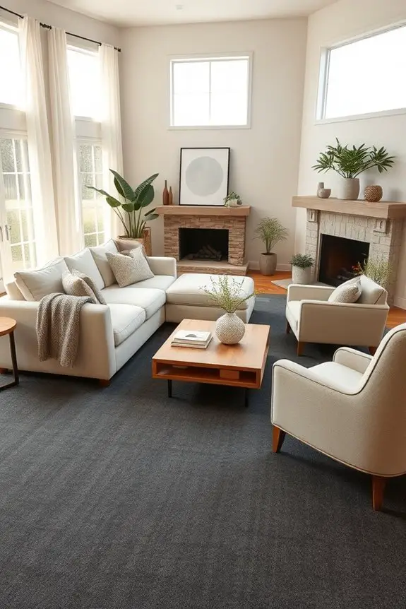 rustic modern living decor