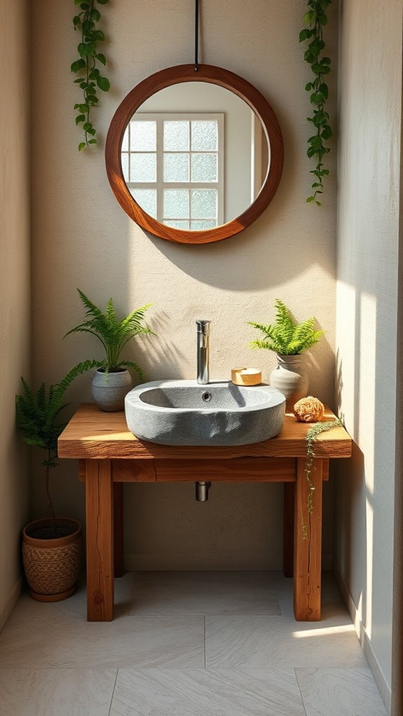 rustic natural stone sinks