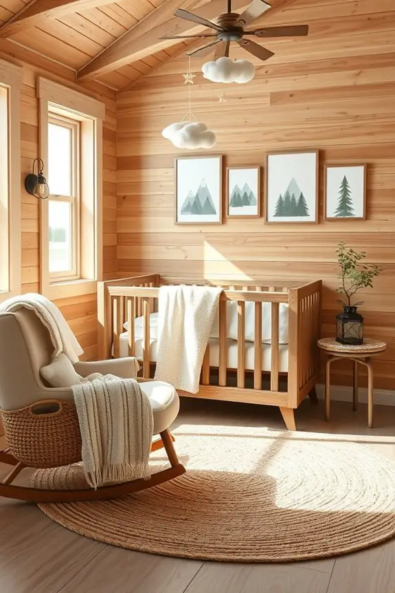 rustic nature inspired nursery decor