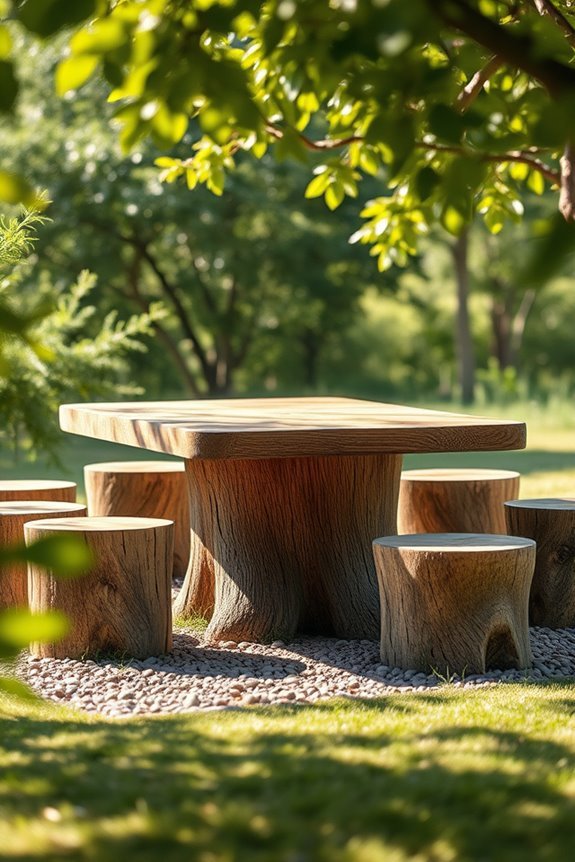 rustic outdoor gathering space