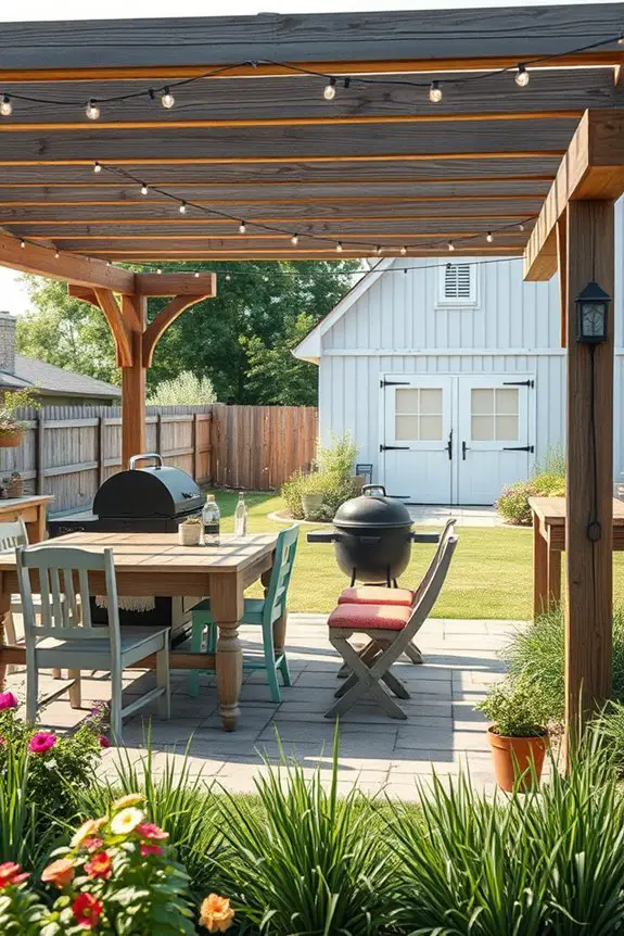 rustic outdoor grilling charm
