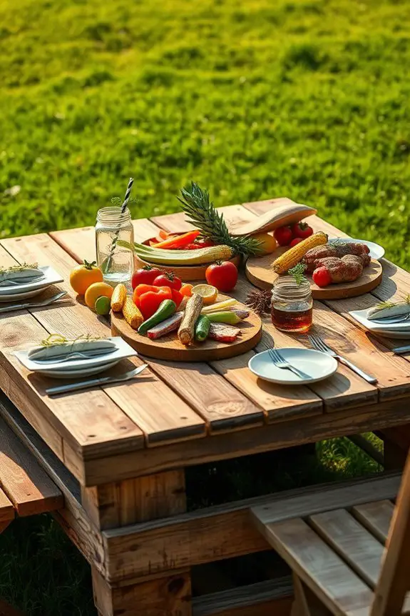 rustic pallet table creation