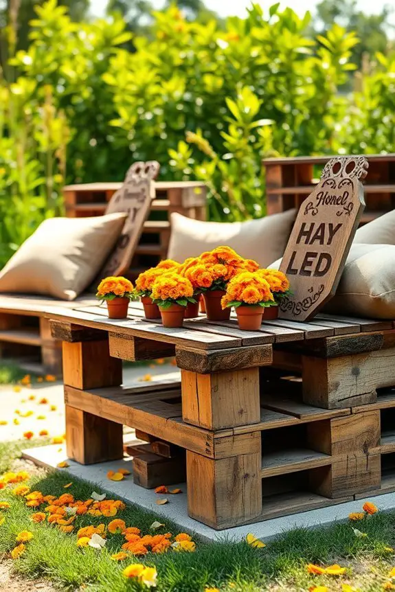 rustic pallets enhance celebrations