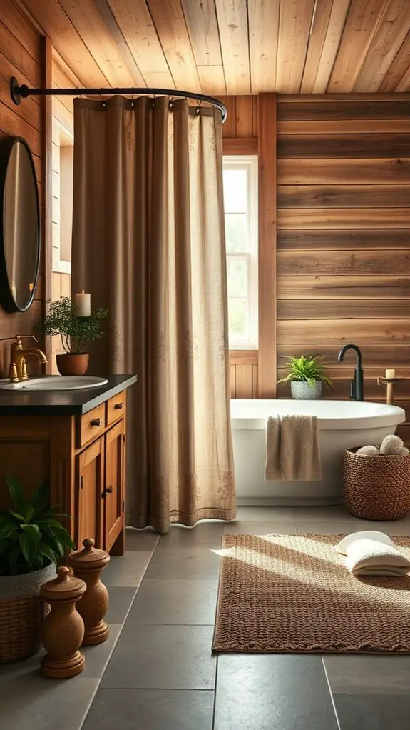 rustic patterns and materials