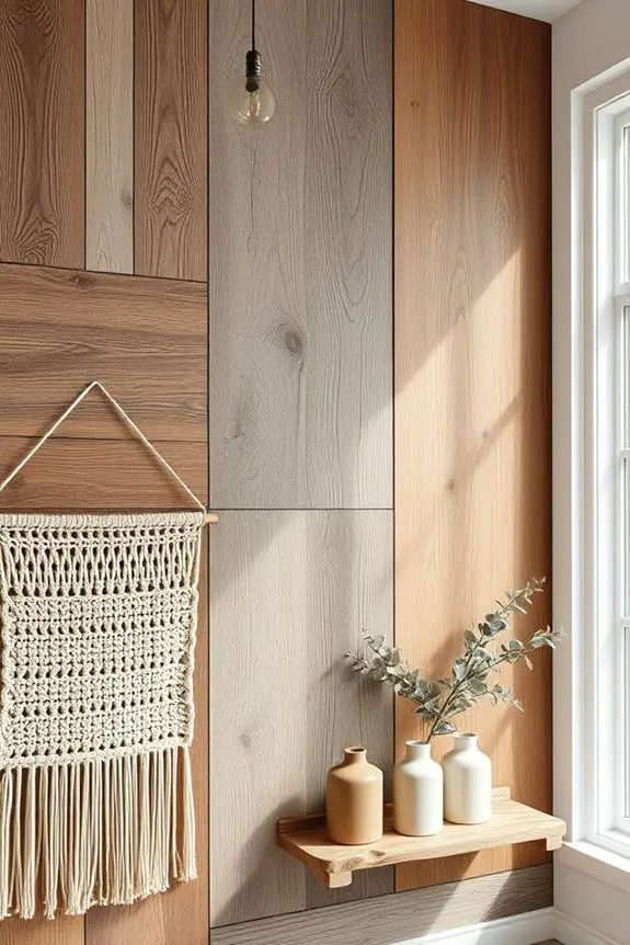 rustic reclaimed wood panels