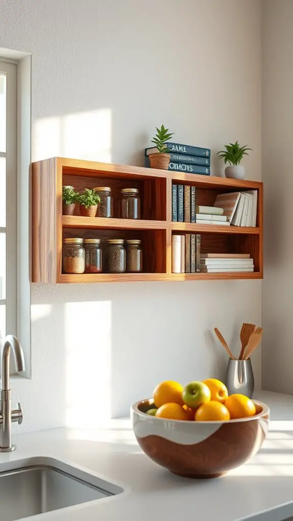 rustic reclaimed wood shelving