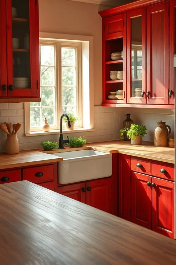rustic red country charm