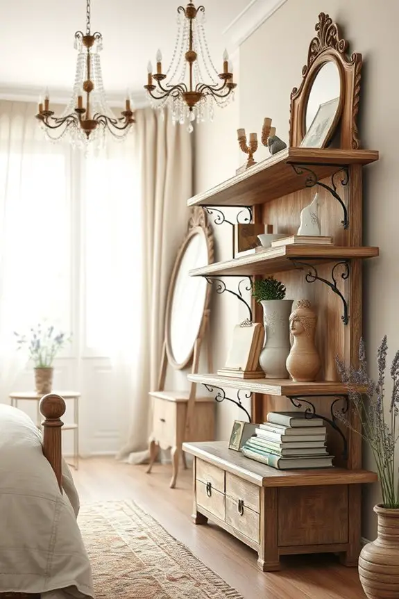 rustic shelving for charm