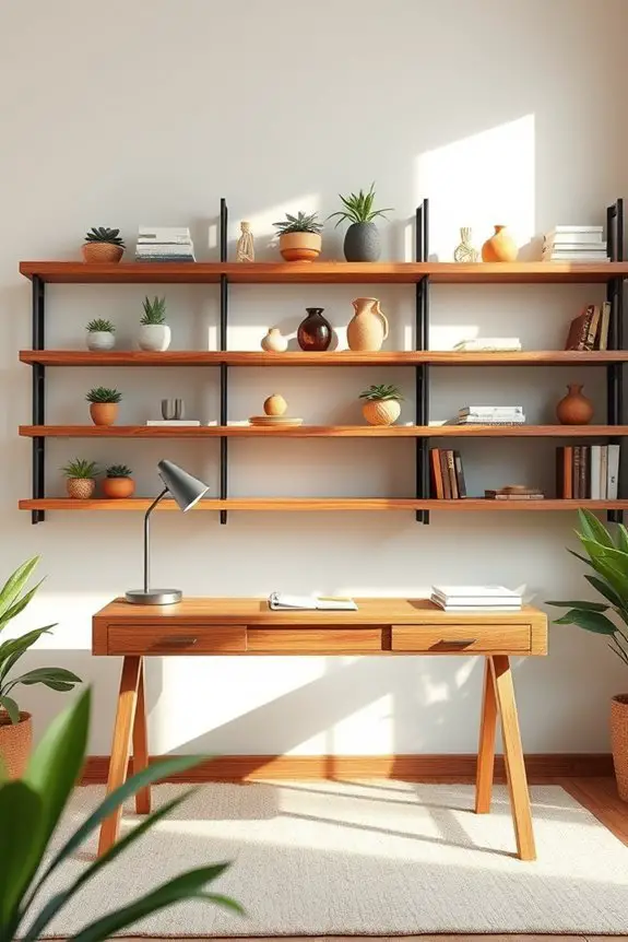 rustic shelving for functional decor