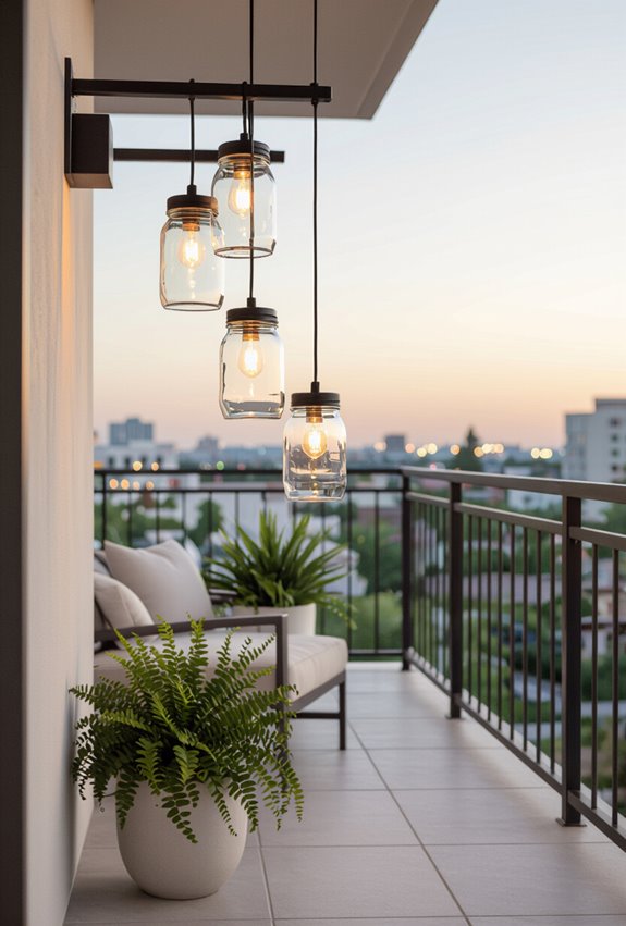 rustic solar mason glow