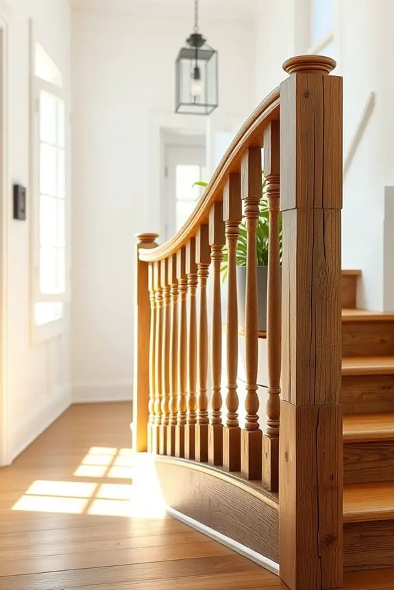 rustic staircase railing design