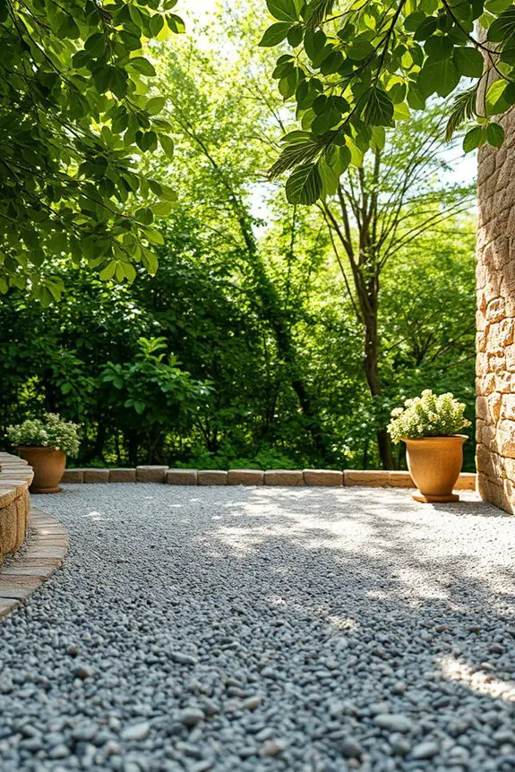 rustic stone gravel borders