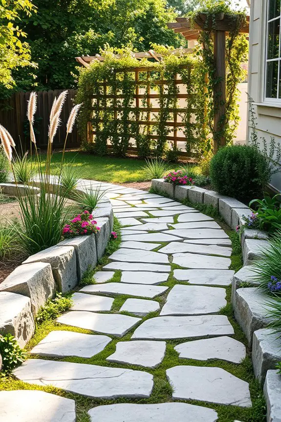 rustic stone pathway design