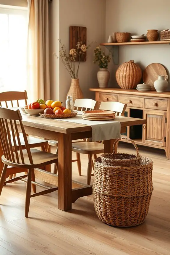 rustic storage basket charm