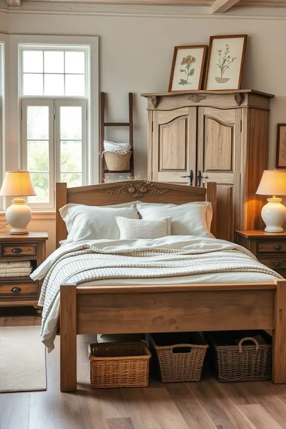 rustic storage enhances organization