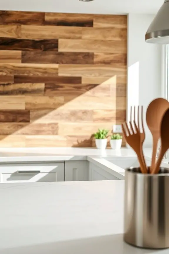rustic sustainable kitchen backsplash
