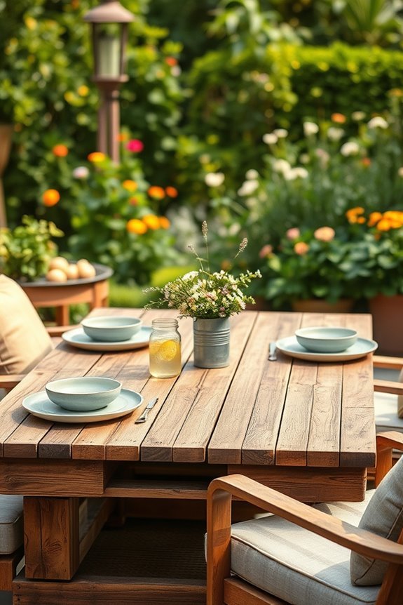 rustic table stylish lounge chairs