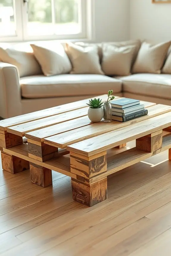 rustic upcycled pallet coffee table