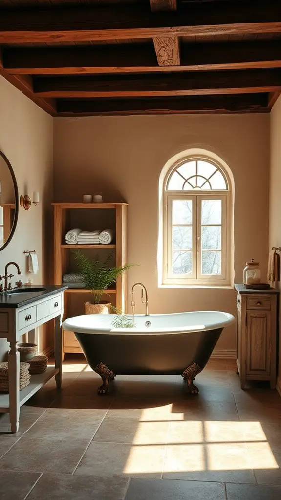 rustic vintage bathroom elegance
