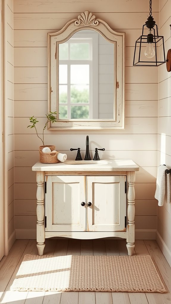 rustic vintage mirror aesthetics