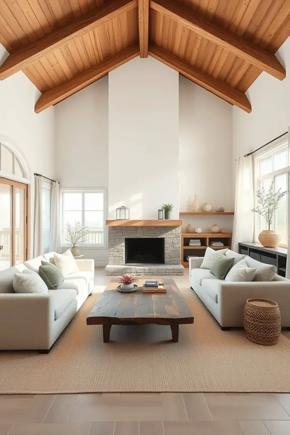 rustic warmth enhances modern design
