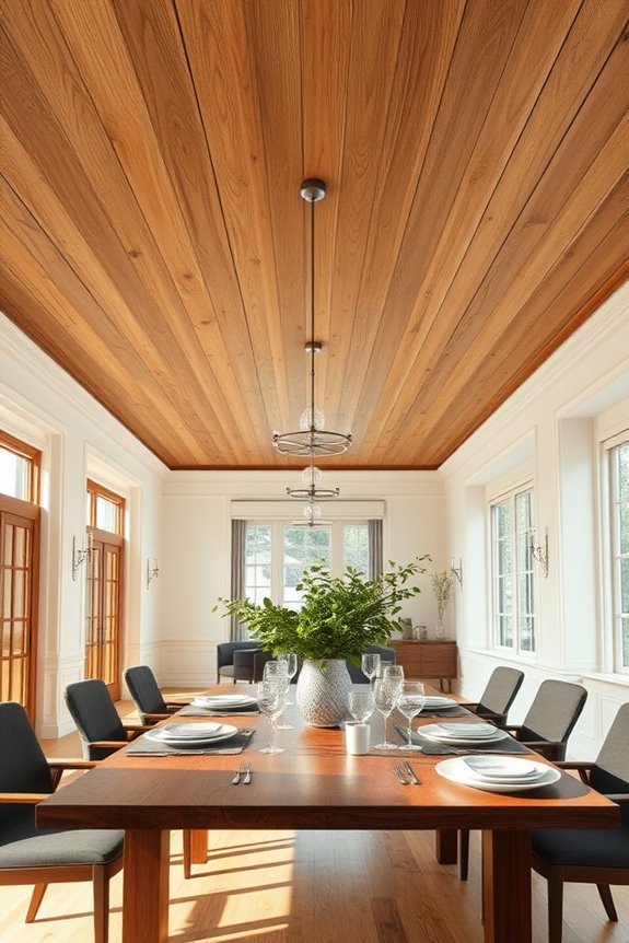 rustic warmth in dining