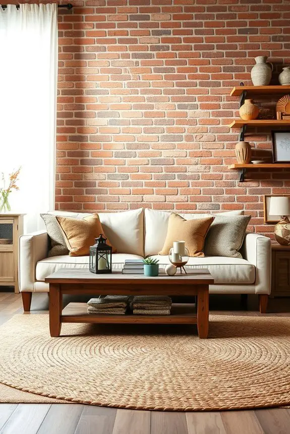 rustic warmth with brick