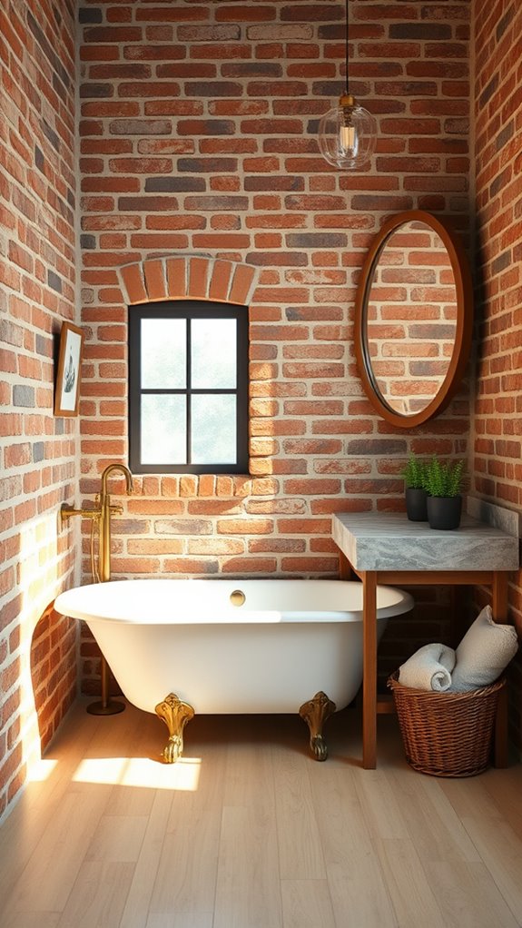 rustic warmth with exposed brick