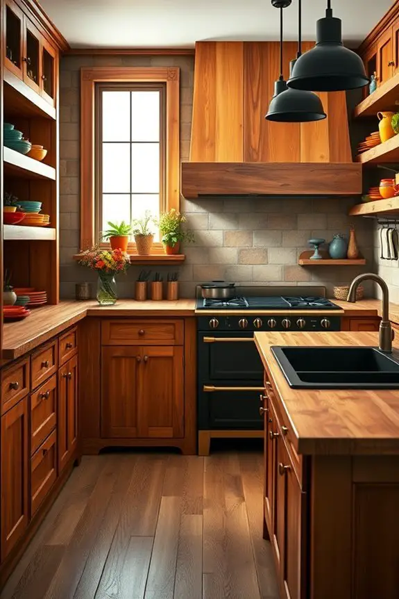 rustic warmth with vibrant accents
