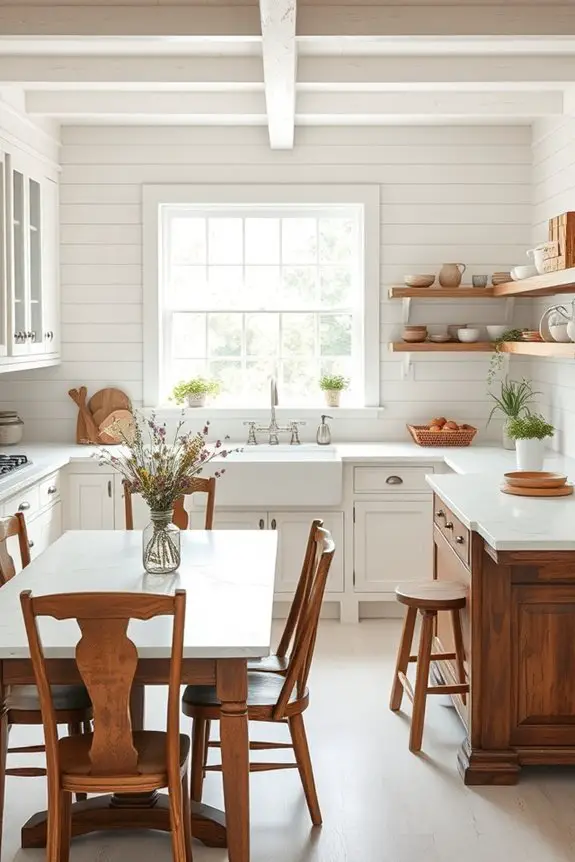 rustic white farmhouse kitchen