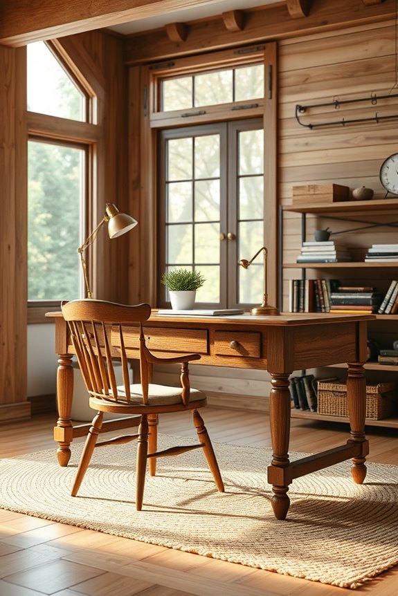 rustic wood accents warmth