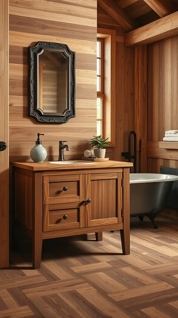 rustic wood and metal