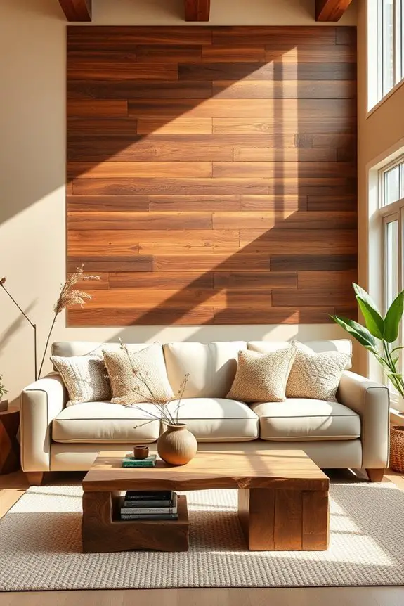 rustic wood beam accents