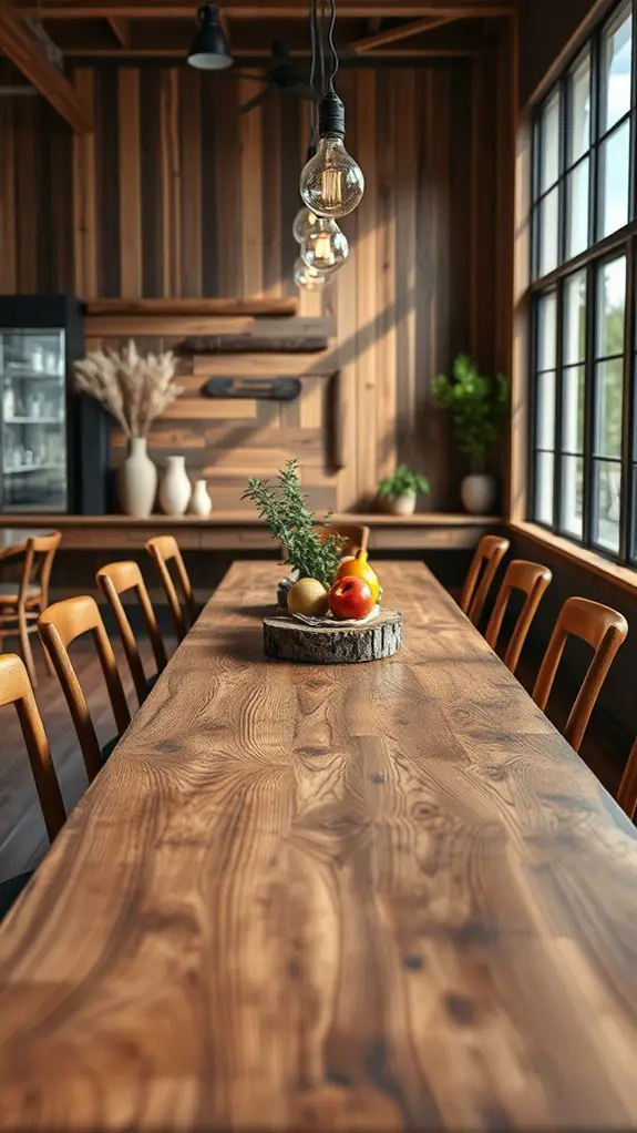 rustic wood creates warmth