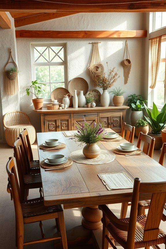 rustic wood dining charm
