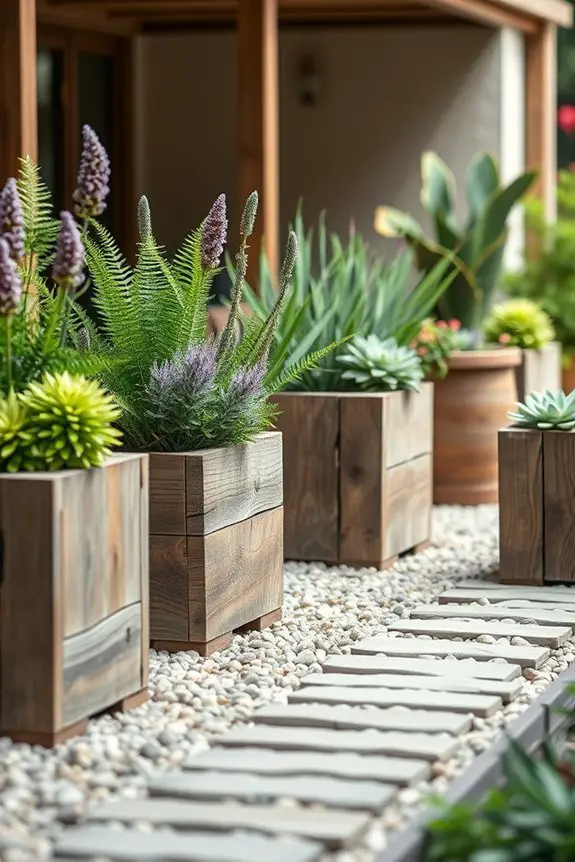 rustic wood planter charm