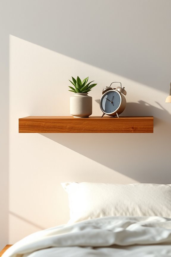 rustic wood shelf elegance